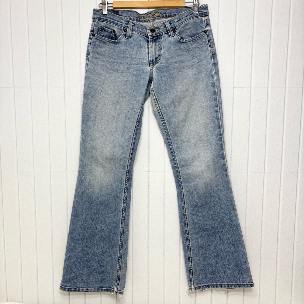 American Eagle Outfitters Y2K Stretch Skinny Flare Light Blue Jeans Size 4